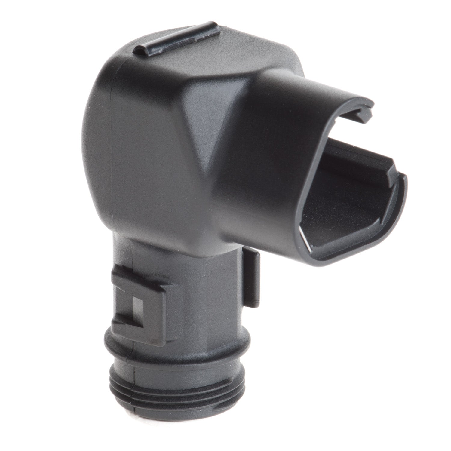 1011-260-0305 - DT Series - Backshell for 3 Cavity Plug - Right Angle w/ Internal Strain Relief, Black
