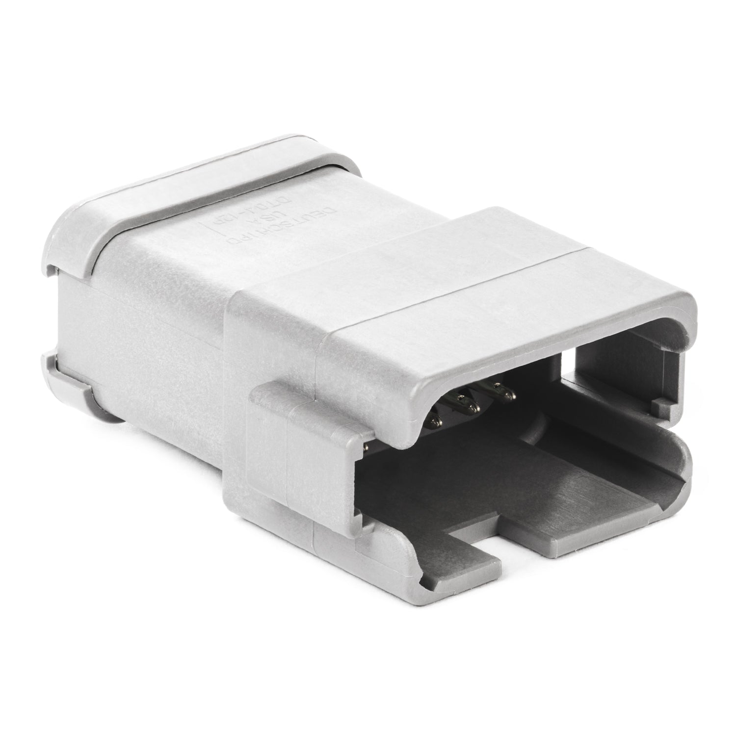 DT04-12PA-P016 - DT Series - 12 Pin Receptacle - A Key, 12 Pinn Buss, Gold Pin, Gray