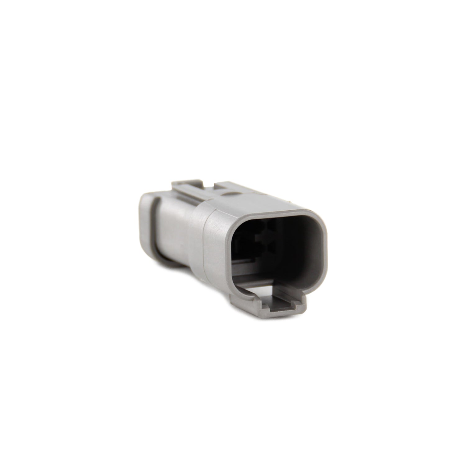 DT04-4P-C017 - DT Series - 4 Pin Receptacle - Solid Rear Grommet, End Cap, Gray