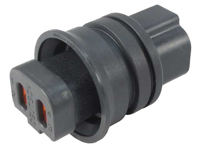 DT04-4P-LE13 - DT Series - 4 Pin Receptacle - Round Housing, End Cap, Black