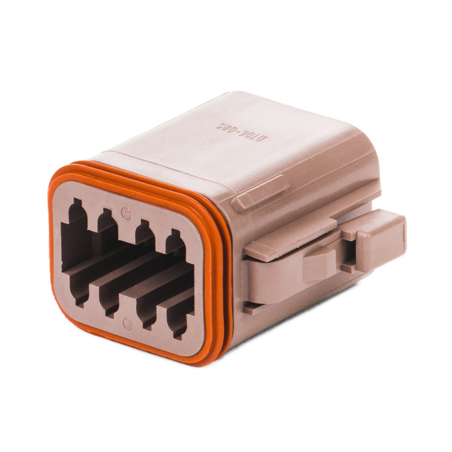 DT06-08SD - DT Series - 8 Socket Plug - D Key, Brown