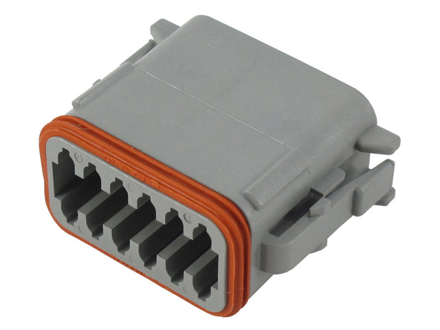 DT06-12SA-C015 - DT Series- 12 pin Plug - A key- Reduced Dia. Seal - Gray