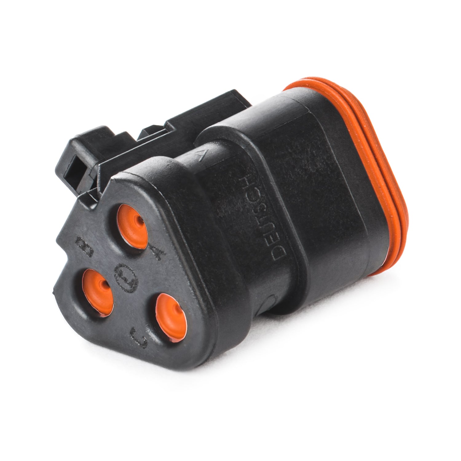 DT06-3S-CE05 - DT Series - 3 Socket Plug - Enhanced Seal Retention - Reduced Dia. Seals - End Cap - Black