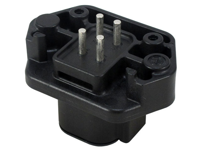 DTP15-4P - DTP Series- 4 Cavity Receptacle, Straight molded pins, Black