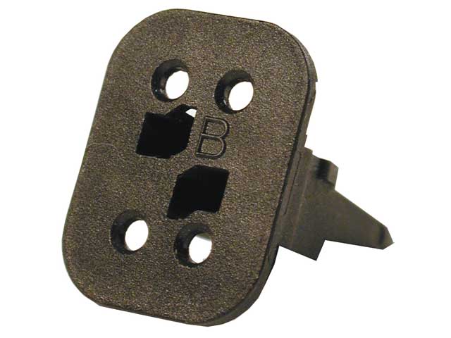 W4SB-P012 - DT Series - Wedgelock for 4 Socket Plug - B Key, Enhanced, Black
