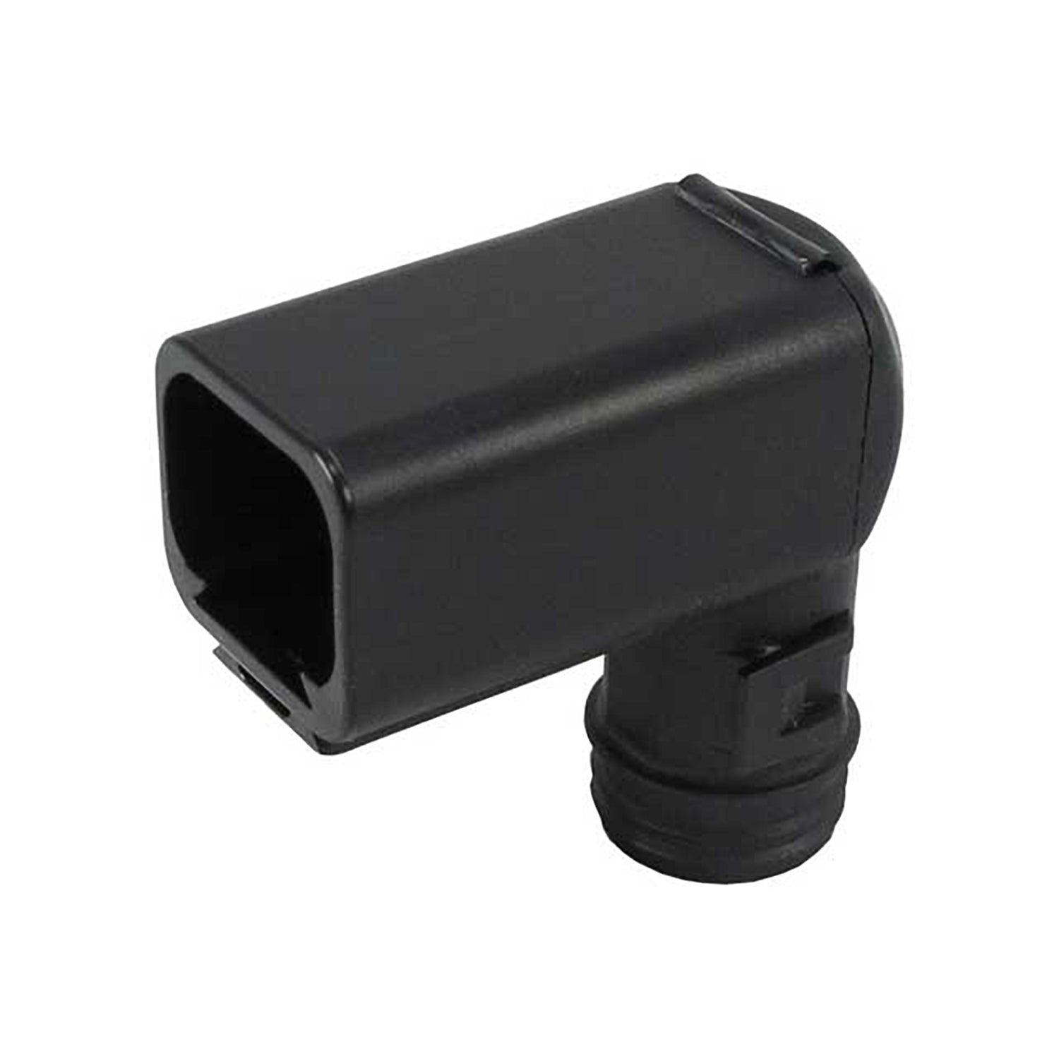 1011-266-0405 - DT Series - Backshell for 4 Cavity Receptacle - Right Angle w/ Internal Strain Relief, Black