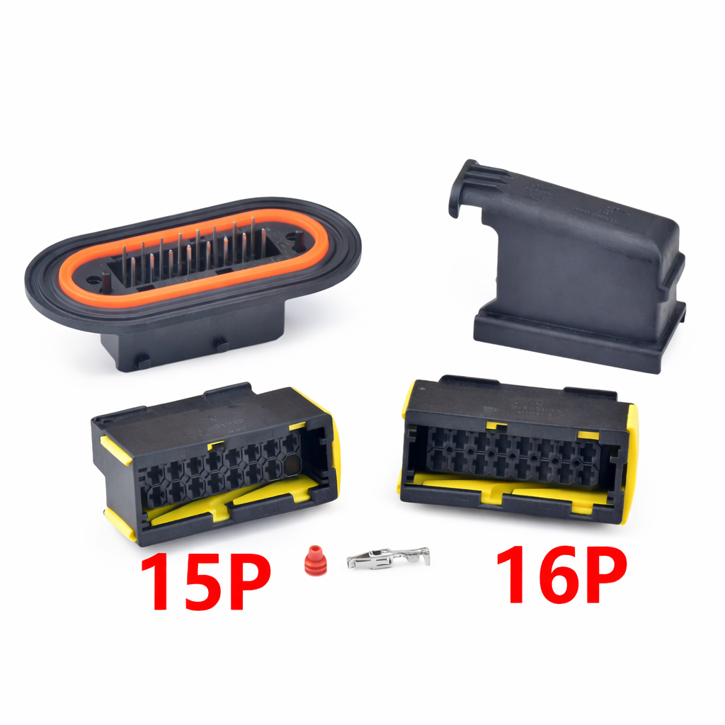 15/16-Pin AMP Automotive Board Connector – Plug & Socket 0001530022 / 964589-1 / 2-968814-2 / 968815-1 for Mercedes Truck