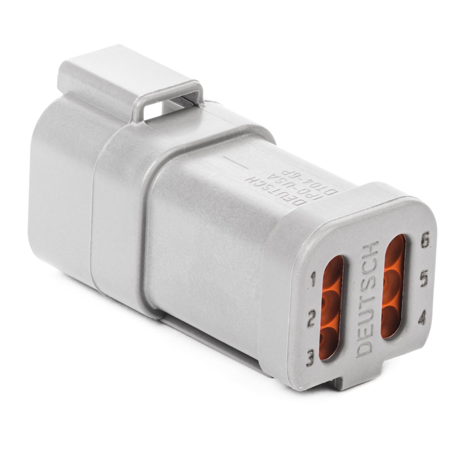DT04-6P-E003 - DT Series - 6 Pin Receptacle - End Cap - Gray