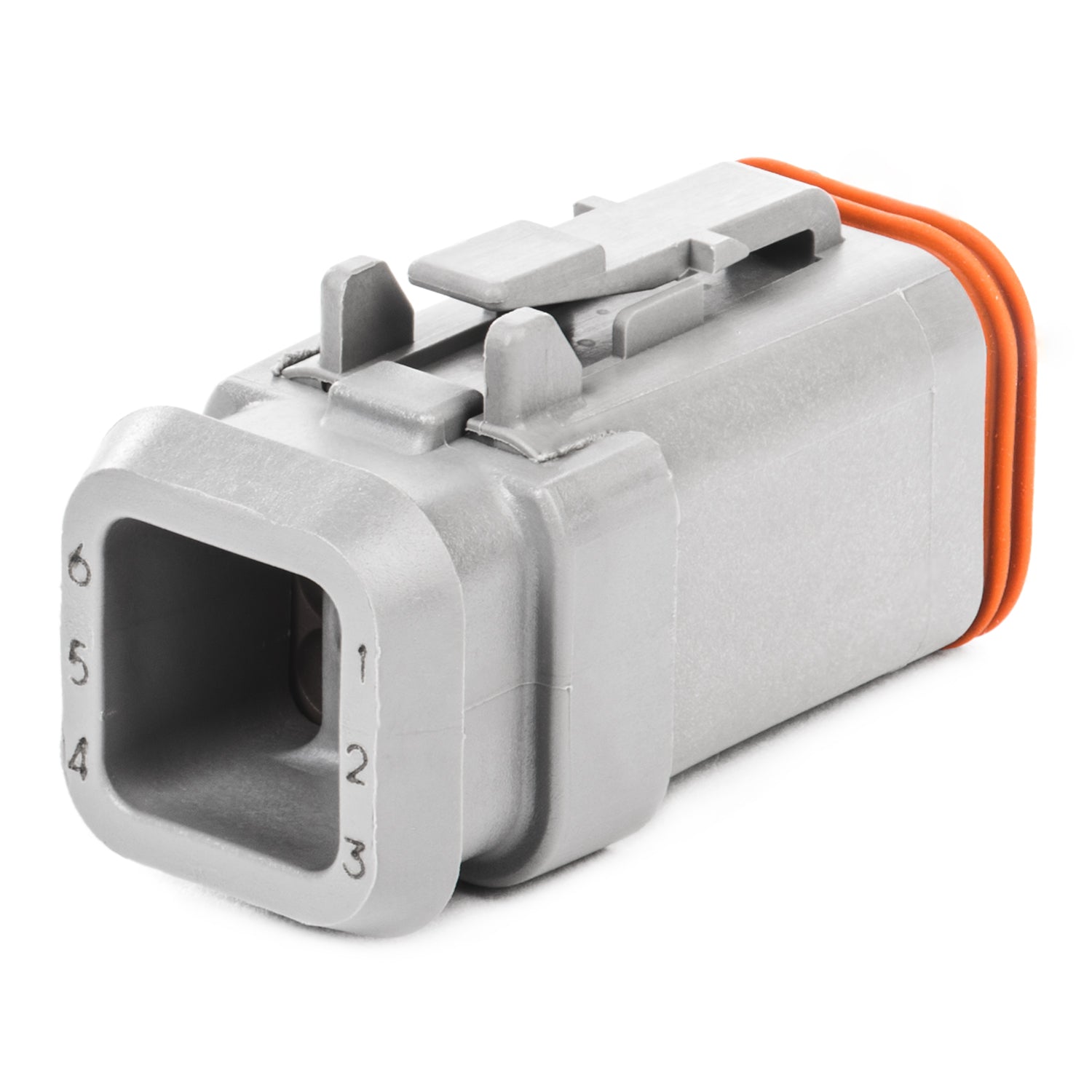 DT06-6S-E008 - DT Series - 6 Socket Plug - Shrink Boot Adapter, Gray